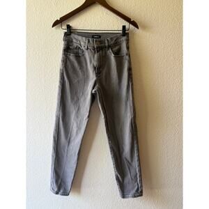 Gray Express High Rise Tapered Ankle Jeans